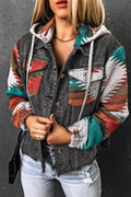 ZALONOVA™ Women’s Hooded Denim Jacket – Patchwork Style