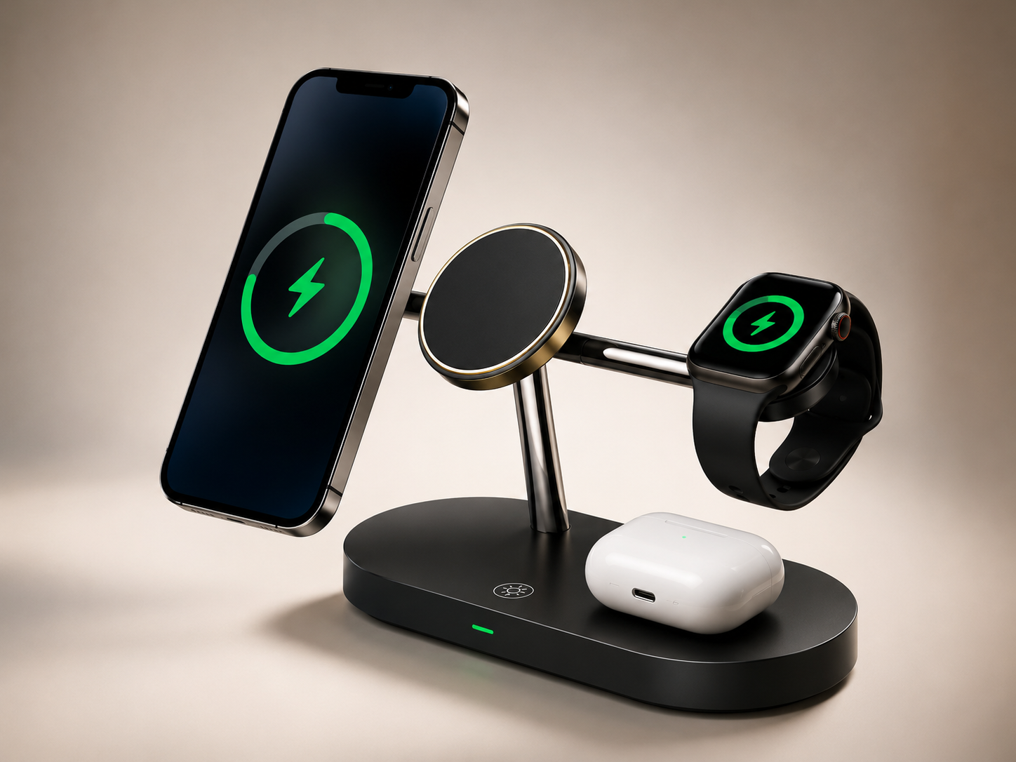 ZALONOVA ChargeHub Pro™ | 5-in-1 Magnetic Wireless Charging Station 15W