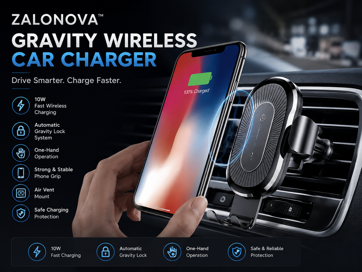 ZALONOVA™ Gravity Wireless Car Charger