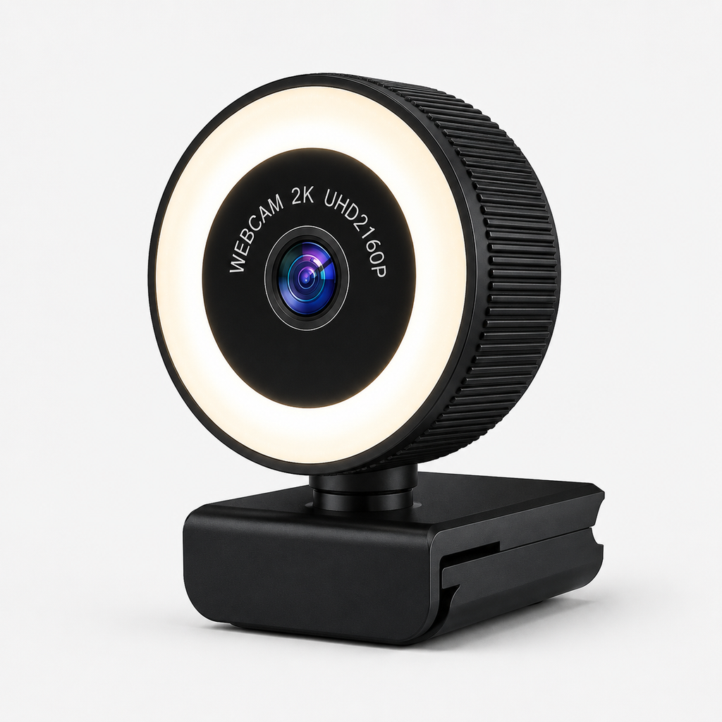 ZALONOVA™ Full HD & 2K Webcam with Ring Light & Microphone