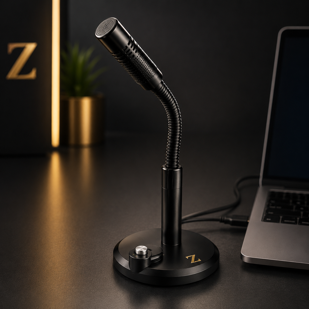 ZALONOVA™ USB Desktop Microphone with Adjustable Stand