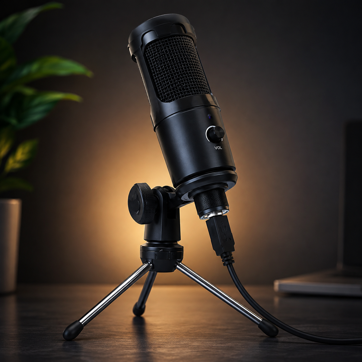 ZALONOVA USB Condenser Microphone with Tripod Stand | Studio Recording Mic for Gaming, Streaming & PC