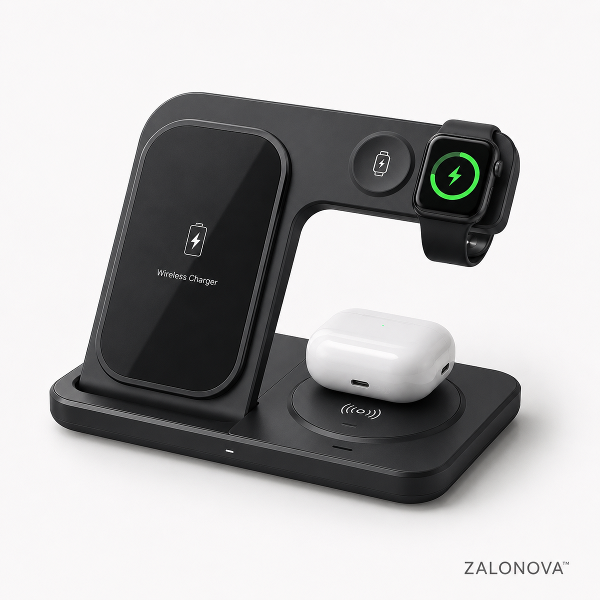 ZALONOVA FoldCharge Pro™ | 3-in-1 Magnetic Wireless Charger 15W