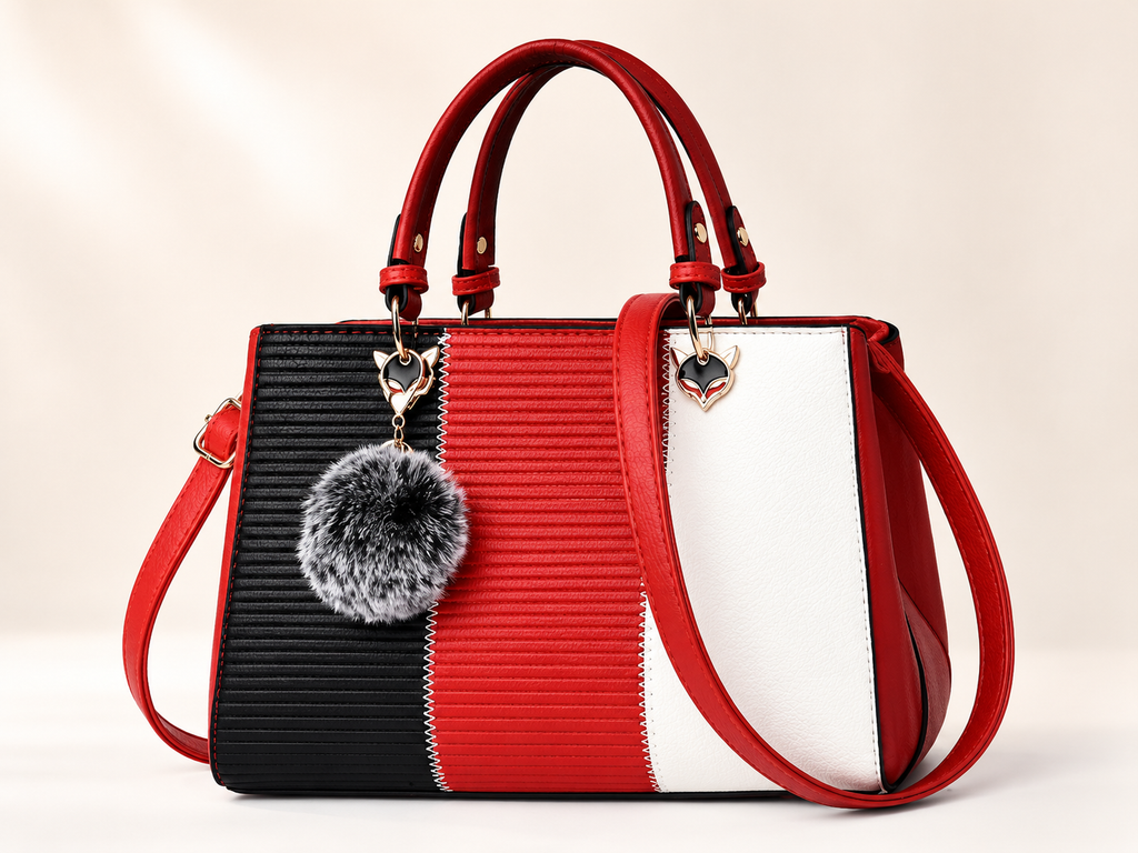 ZALONOVA™ Colorblock PU Leather Handbag – Shoulder & Crossbody Bag
