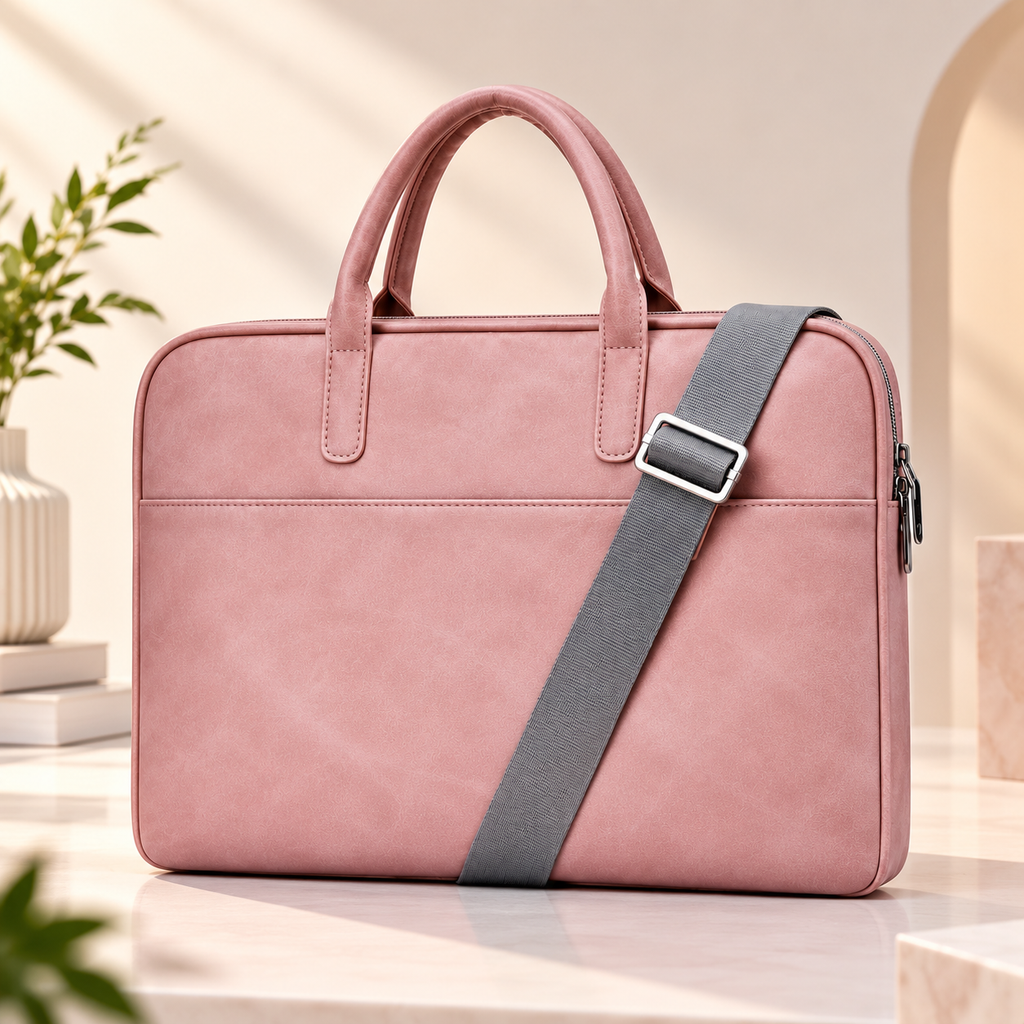 ZALONOVA™ Faux Leather Laptop Bag – 13.3″–14″