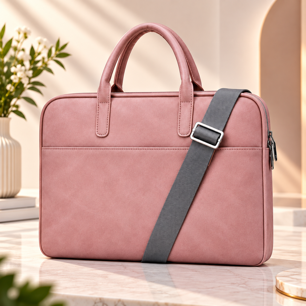 ZALONOVA™ Faux Leather Laptop Bag – 13.3″–14″