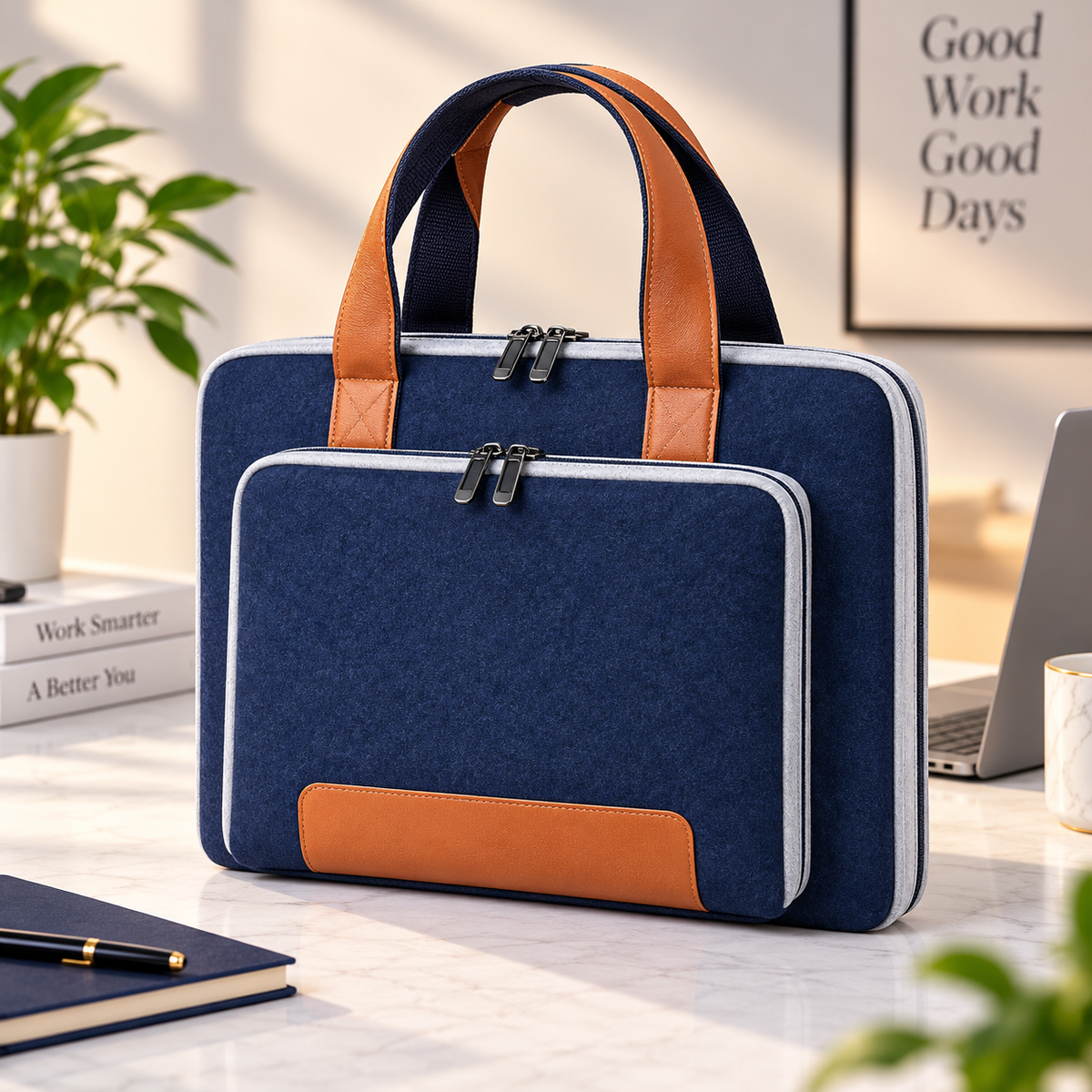 ZALONOVA™ Felt Laptop Carry Bag – 14″