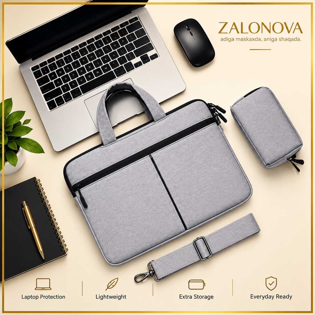 ZALONOVA™ 15.6″ Laptop Sleeve Shoulder Bag