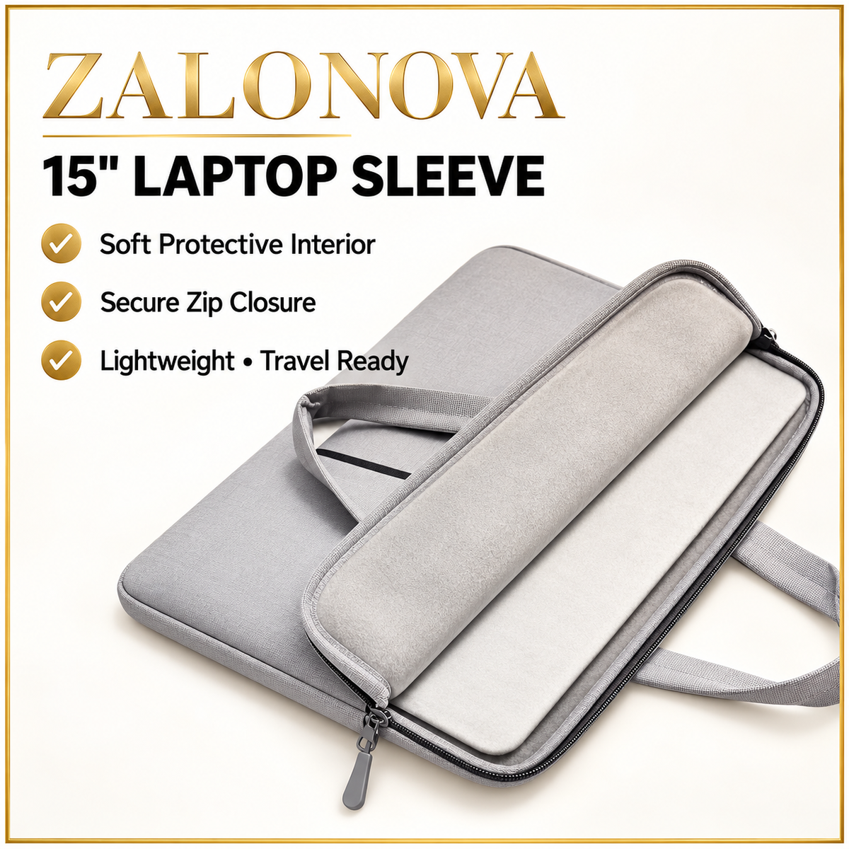 ZALONOVA™ 15″ Laptop Sleeve Shoulder Bag