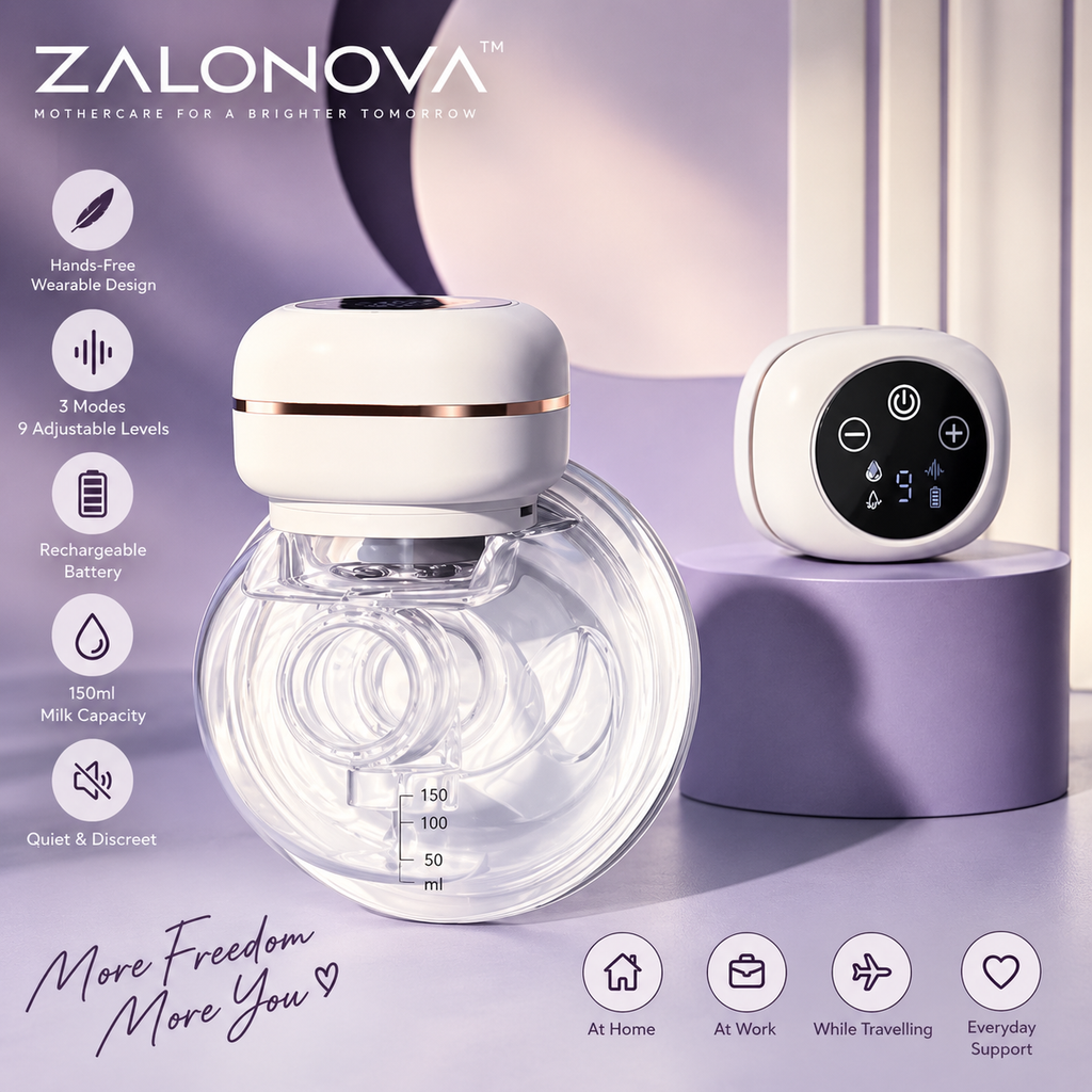 ZALONOVA™ Wearable Electric Breast Pump – Hands-Free & Rechargeable