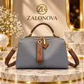 ZALONOVA™ Women’s PU Leather Crossbody Tote Bag – Gray
