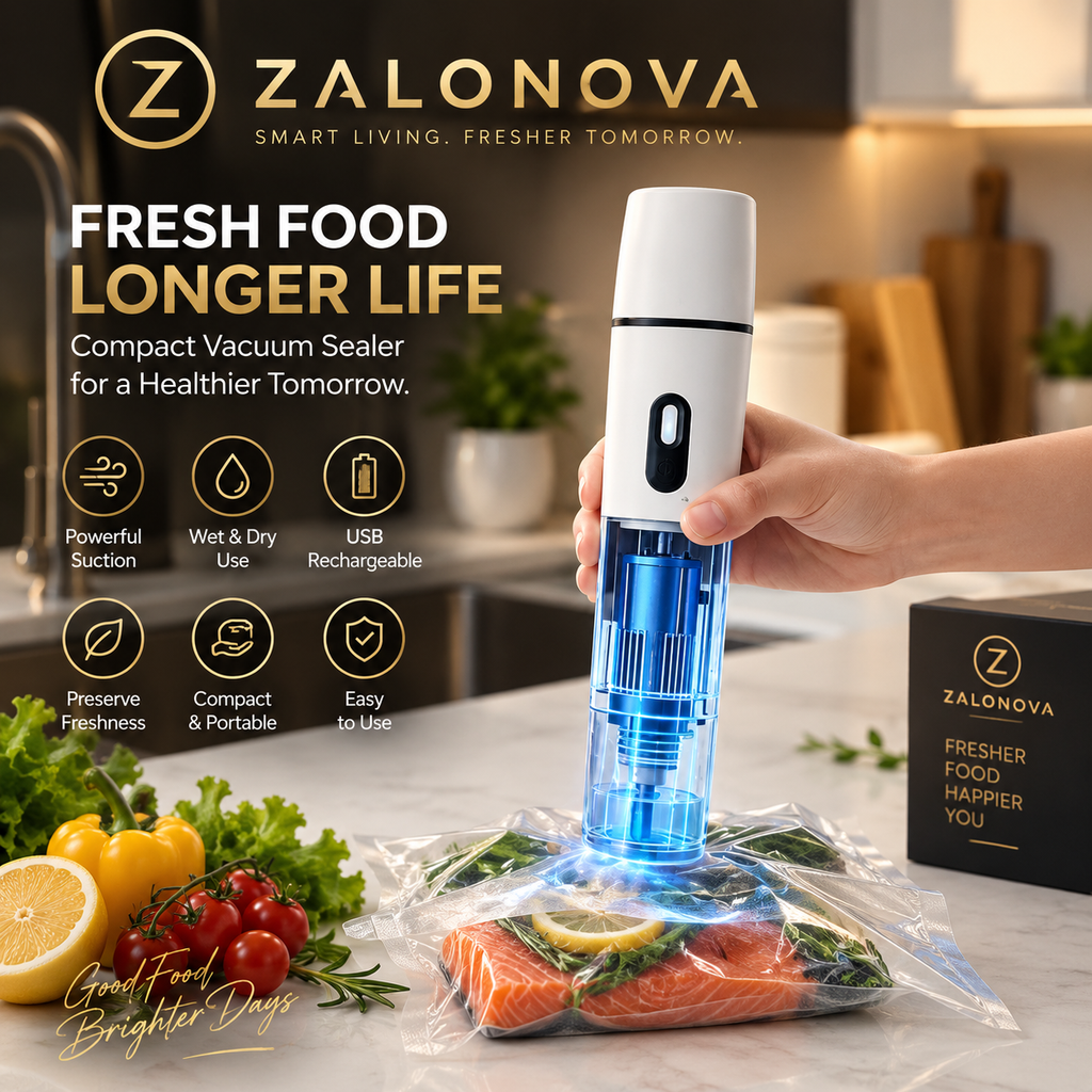 ZALONOVA™ K06 Mini Handheld Vacuum Sealer – USB Rechargeable