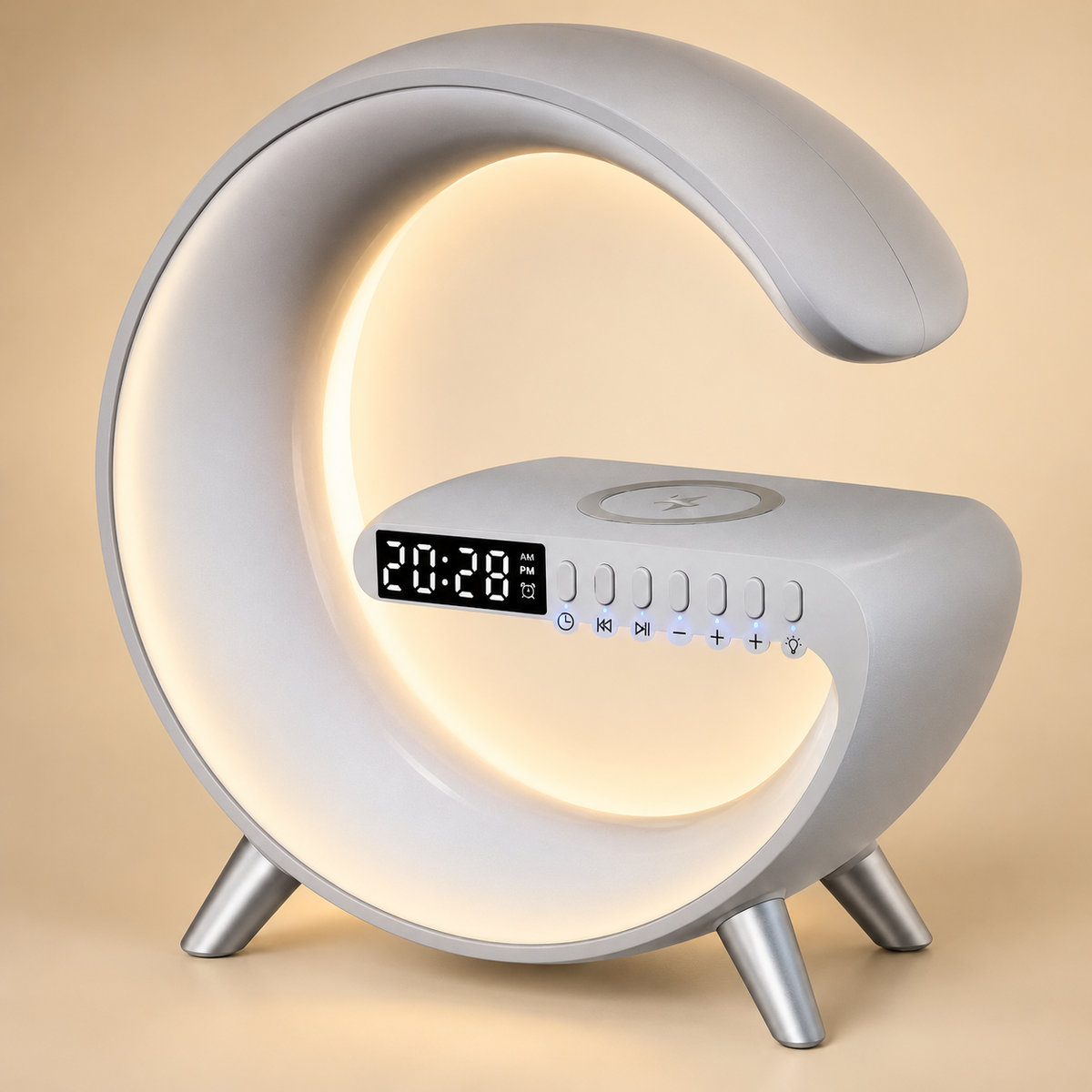 ZALONOVA™ Smart RGB Atmosphere Lamp – Wireless Charger & Bluetooth Speaker