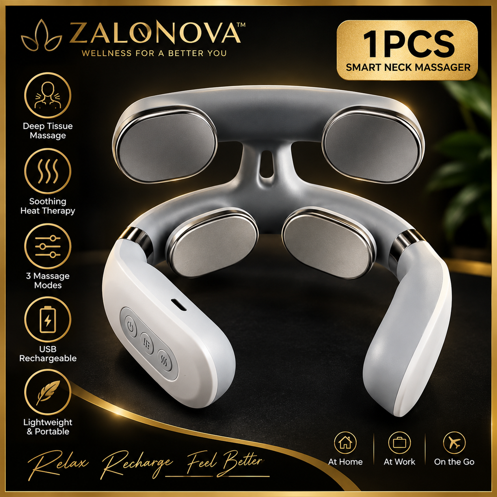 ZALONOVA™ Smart Neck Massager – Heating & Rechargeable