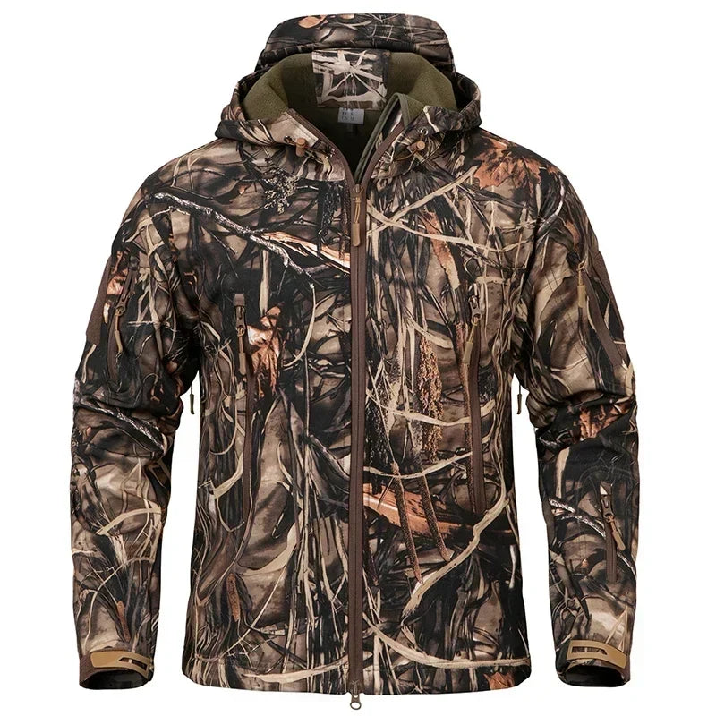 ZALONOVA™ Men’s Camouflage Softshell Hunting Jacket – Waterproof Fleece