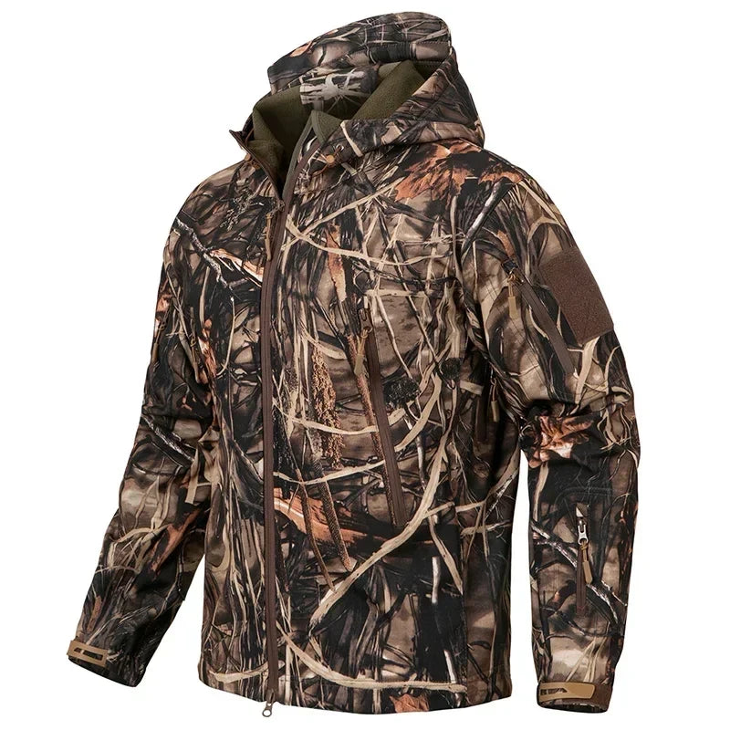 ZALONOVA™ Men’s Camouflage Softshell Hunting Jacket – Waterproof Fleece