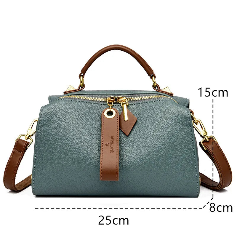 ZALONOVA™ Women's PU Leather Crossbody Tote Bag – Green