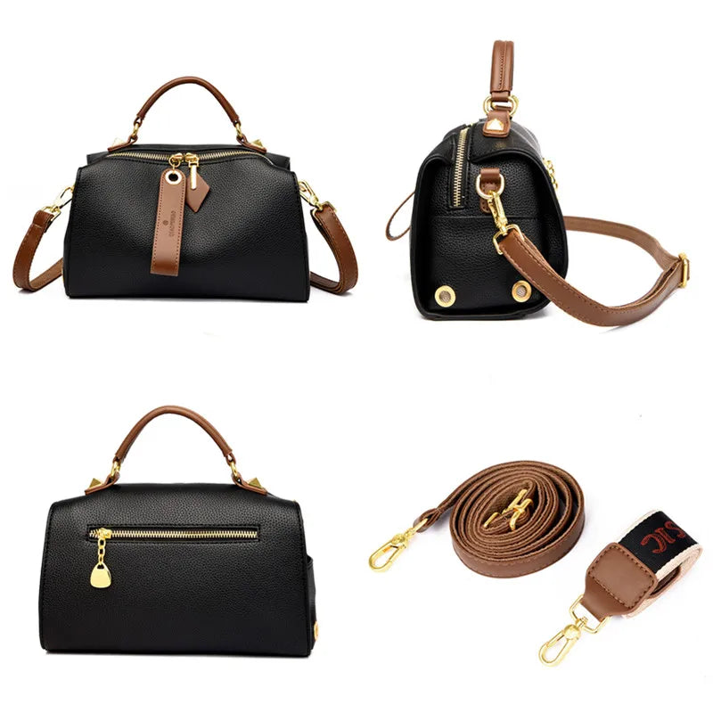 ZALONOVA™ Women’s PU Leather Crossbody Tote Bag-Black