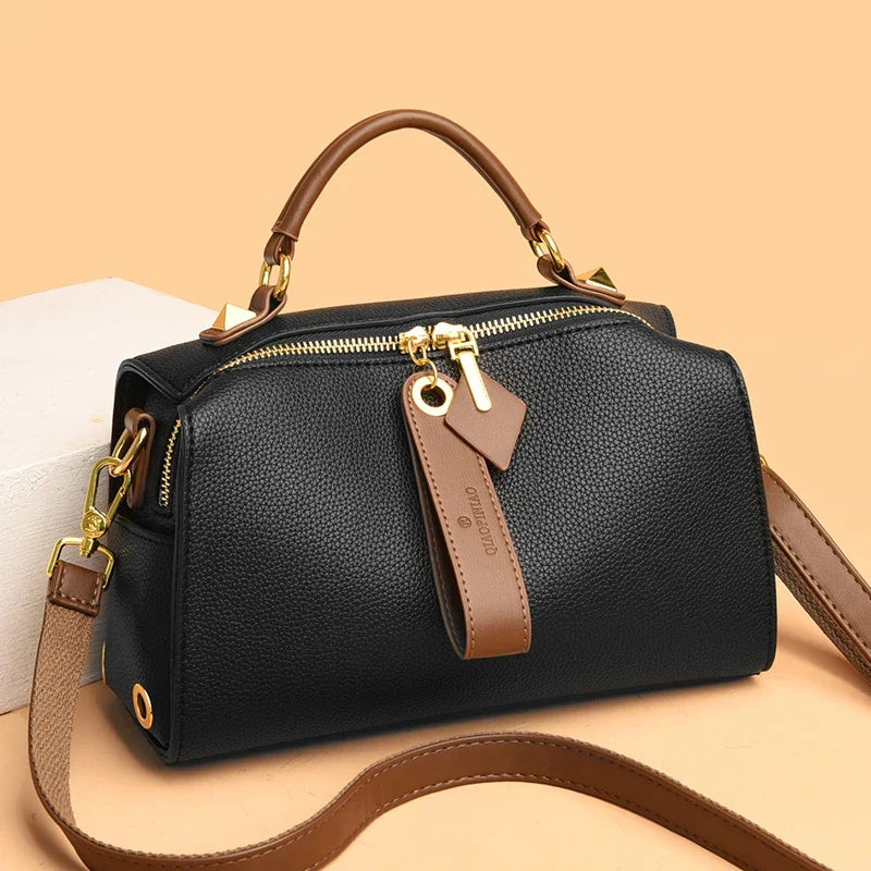 ZALONOVA™ Women’s PU Leather Crossbody Tote Bag-Black