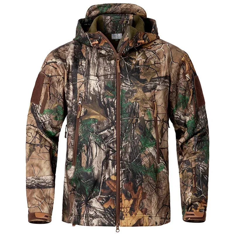 ZALONOVA™ Men’s Camouflage Softshell Hunting Jacket – Waterproof Fleece