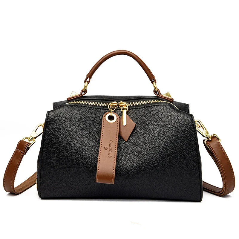 ZALONOVA™ Women’s PU Leather Crossbody Tote Bag-Black